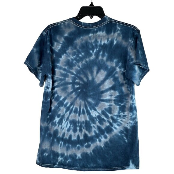 Vintage 90s Malcom X By Any Means Necessary Dont Sell Out T-Shirt Blue Tie Dye M - Picture 3 of 11